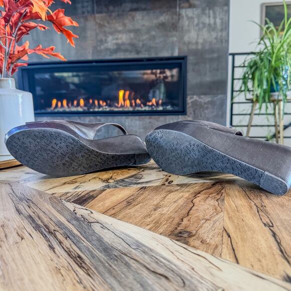 Alex Marie Rachel Fudge Brown Leather Open Toe Slingback Platform, Women's 9M - Picture 4 of 7